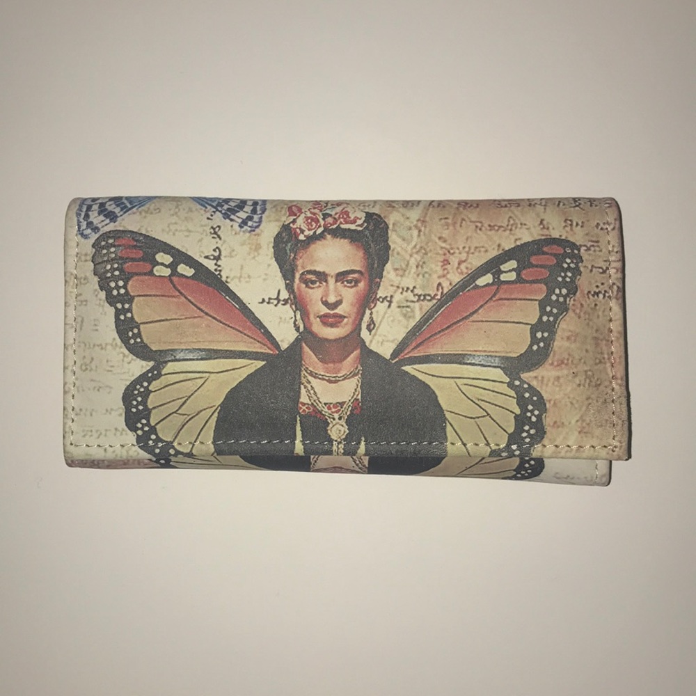 Large Frida Kahlo leather wallet